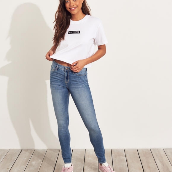 Hollister Mid-Rise Super Skinny Jeans - Picture 2 of 4